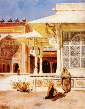  Marble Painting - White Marble Tomb at Suittitor Skiri Persian Egyptian Indian Edwin Lord Weeks